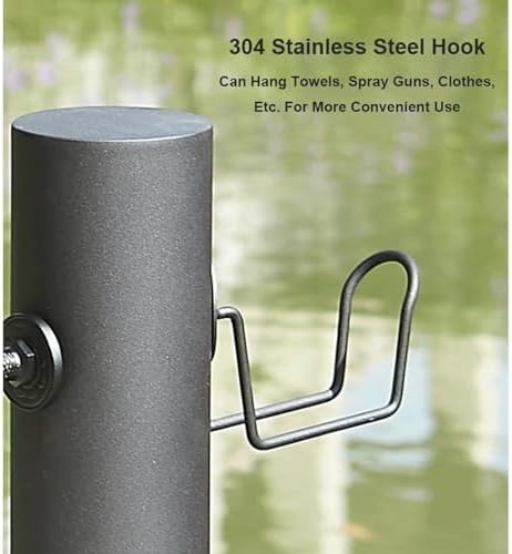 Cylindrical Garden Water Column Freestanding Outdoor Water Tap with Hose Holder,Antifreeze Water Hydrant Heavy-Duty Garden Water Fountain(50x20.5cm) - Image 3