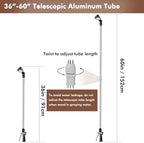 RESTMO Long Telescopic Watering Wand for Garden Hose, 36”-60” Garden Wand - Image 2