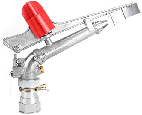 1.5in 360° Agriculture Farm Irrigation Sprinklers, Adjustable Impact Gun Sprinkler with Nozzle Set Large Area Irrigation Watering Spray Gun, Female Thread Rocking Arm Rotation Accessories by Kuuleyn