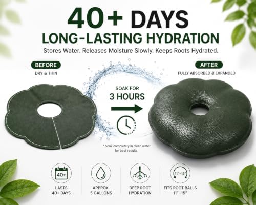 Tree Watering Bags Slow Release,24in Rain Refill Tree Irrigation Ring - Image 2