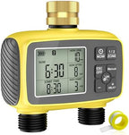 Hose Timer 2 Outlet, 2 Zone Programmable Sprinkler Timer with Rain Delay & Manual Mode, Heavy Duty Digital Timer for Garden Hose, Auto Irrigation Controller for Lawn, Yard & Drip Irrigation Outdoor by Unknown