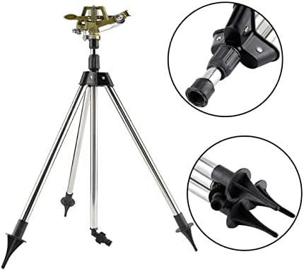 360 Degree Automatic Garden Sprinklers Tripod Base Watering Grass Lawn Nozzle Rotating Water Sprinkler Irrigation System Landscape Gardening (Color : 1pcs) (2pcs) - Image 4