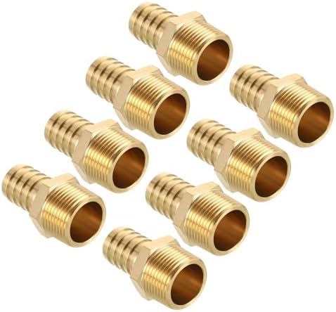 8pcs Brass Hose Barb Fittings 3/4" Hose Barb to 3/4" NPT Male by Kozelo