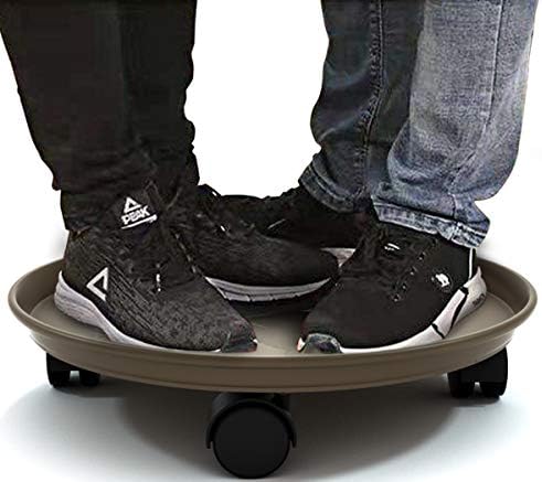 13 Inch Plant Caddy with Wheels, 2 Pack Heavy Duty Round Plant Dolly Tray, Rolling Plant Stand for Indoor Outdoor Use, Brown - Image 5