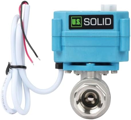 U.S. Solid Motorized Ball Valve - IP67 1/2inch Stainless Steel Ball Valve 9-24V with Waterproof Cover, Full Port, Manual Function, 2 Wire Auto Return, NPT, Normally Open - Image 3