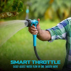 Aqua Joe AJHN102 Heavy-Duty Metal Multi-Function Hose Nozzle with Smart Throttle and 7 Sprayer Patterns - Image 2