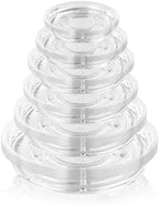 36 Pack Clear Plant Saucers for Indoors (4 6 8 10 12 14 Inch) Flower Pot Saucers for Potted Plants Plate Set Plant Trays for Indoors No Holes Plants Saucer Trays for Pots Drip Tray Bull Plastic Tray by UltraOutlet
