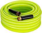 DAVCO Garden Hose 100FT x 5/8" ID - Lightweight Hybrid Rubber, Kink-Free & Burst Resistant, Lead-Free Drinking Water Safe with 3/4" GHT Solid Brass Fittings for Yard, Patio, RV and Car Wash by DAVCO