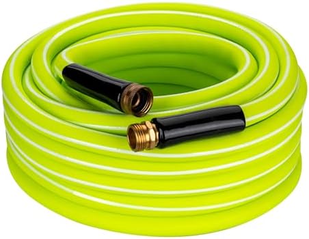 DAVCO Garden Hose 100FT x 5/8" ID - Lightweight Hybrid Rubber, Kink-Free & Burst Resistant, Lead-Free Drinking Water Safe with 3/4" GHT Solid Brass Fittings for Yard, Patio, RV and Car Wash by DAVCO