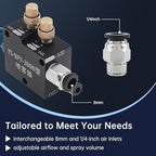Coolant Mister for Milling Machine YS-BPV-300 Mist Coolant Lubrication Spray System forCutting/Engraving/Cooling Machine with 1/4" and 8mm Air Inlet Hose Connect Fitting (Pack of 2) - Image 3
