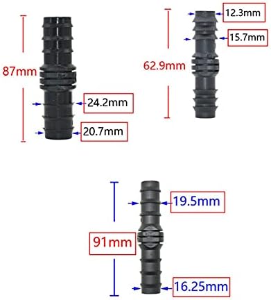 Spray Water Connection 16mm 20mm 25mm PE Pipe Barb Connector T-shaped Elbow Repair End Plug 1/2 3/4" Garden Drip Irrigation Pipe Connector Connector 4PC (Color : Orange) - Image 6