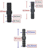 Hose Connector Adapter 16mm 20mm 25mm PE Pipe Barb Connector T-shaped Elbow Repair End Plug 1/2 3/4" Garden Drip Irrigation Pipe Connector Connector 4PC (Color : Black) - Image 6