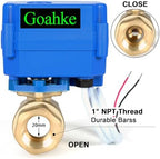 1" Motorized Ball Valve Brass Standard Port, 9-24V AC/DC 2-Wire Auto Return - Image 6