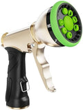 RAINPOINT Garden Hose Nozzle, Metal Hose Sprayer Nozzle With 9 Adjustable Spray Patterns, Heavy Duty Hose Sprayer for Watering Plants, Lawns, Car Wash, Pet Washing (Green) by RainPoint