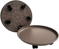 2 Pack 15.5" Brown Plant Caddy with Easy Moving Caster Wheels Round Movable Planter Dolly Trolley Tray Pallet Outdoor Indoor Tree Flower Stand Planter by Amkoskr