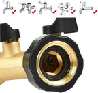 Water Tap Splitter, 2 Way Garden Hose Splitter with Independent Flow Control Gold 27.5mm(Gold-2pcs) - Image 4