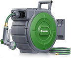 Garden Retractable Hose Reel, 5/8 Inch x 85 ft Wall Mounted Garden Hose Reel with Any Length Lock, Upgraded Slow Return System and 180°Swivel Bracket by Unknown