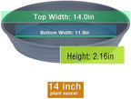 LWALRS Plant Saucer 14 Inch 4 Pack 6 8 10 12 14 16 18 20 25, Plastic Plant Trays for Pots，Extra-Deep Plant Water Dray Tray, Bird Bath Bowl, Heavy Flower Plant Saucers Indoors and Outdoor No Holes - Image 2