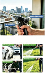 Garden Hose Sprayer Gun, 360° Rotatable Head, Detachable Foam Bottle, 3 Spray Modes, Plastic Body with Brass Connectors, Universal Standard Hose Fit, Great for Garden Watering & Household Car Washing - Image 3