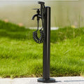 Outdoor Stainless Steel Freestanding Water ColumnVertical Garden Hose Holder with Faucet Landscape Fountain Hydrant for Car Washing and Watering Decor by Unknown