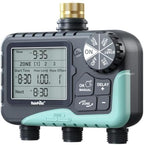 RAINPOINT 3 Zone Water Sprinkler Timer with Brass Inlet, IP65 Waterproof Hose Irrigation Timer, Rain Delay Manual Auto Watering System with Large LCD Display for Yard Lawn Garden, 2027 New Version by RainPoint