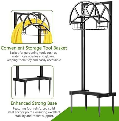 Detachable Gardening Hose Stand with Reinforced Frame and Ergonomic Height for Easy Access Sturdy Garden Hose Stand - Image 3