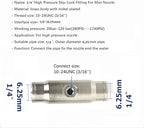 10 Pack High Pressure Brass Misting Nozzles With 1/4" Interface Quick Connector, Anti Drip Fogging Spray Head, Cleanable Water Mist Sprayers 10/24 UNC Mist Nozzle Dust Control(Size:Orifice 0.9mm ,) - Image 3