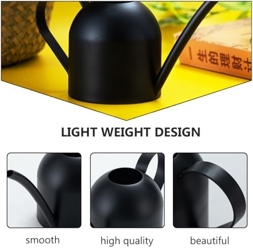 Watering Can with Long Spout Stainless Steel Black 500ml - Image 6