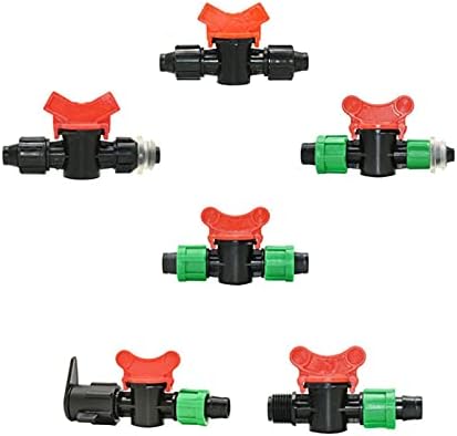 Hose Connector Adapter 15pc 16mm Drip Irrigation Valve With Faucet Connector, 1/2 Inch Threaded Pipe Water Connector With Locking, Garden Greenhouse Irrigation (Color : Brown) by Unknown