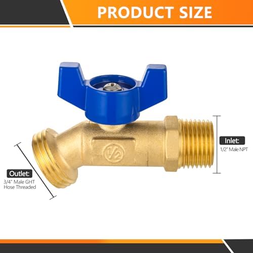 20PC HeSun 1/2" Male NPT Inlet Outdoor Hose Bibb Faucet/Valve - Image 2