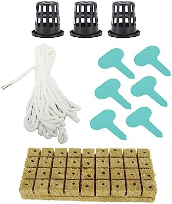 Rockwool Cubes and Net Pots for Indoor Gardening, Size 1 Inch, - Image 2