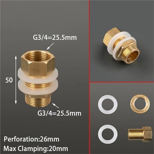 8PCS Brass Tank Fittings Silicone Gasket Copper Tubing Fish Tanks Connectors Garden Irrigation Hose Adapter - Image 2