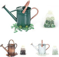 Metal Watering Can for Outdoor Plants, 1 Gallon Galvanized Steel Watering Can with Removable spout for Outdoor & Indoor Use, Perfect for Garden Flower, Houseplants, Forest Green by Lechloris