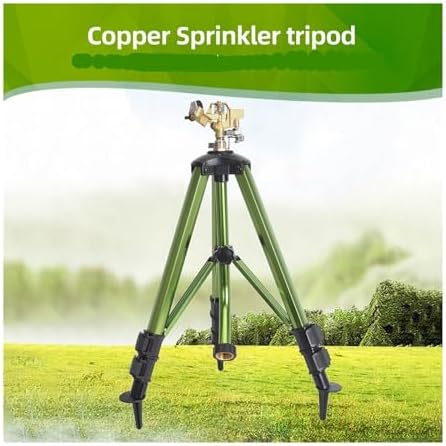 Impact Sprinkler On Tripod Base 360 Degree Large Area Irrigation Brass Sprinkler Nozzle Zinc Alloy Heavy Duty Lawn Sprinkler Nozzles - Image 2