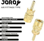 Air Coupler with 1/4 Hose Barb, Industrial M-Type, 1/4 Inch Body Size, Brass Material, 10 Pieces Air Compressor Hose Fittings - Image 2