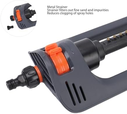 19 Holes Lawn Sprinkler, Garden Water Sprinkler, Garden Oscillating Sprinkler, Suitable for Large Residential Yards and Small Gardens - Image 6
