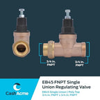 Cash Acme 3/4 Inch EB45 Single Union Pressure Regulating Valve (PRV), 45 PSI, 23883-0045 - Image 5