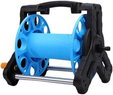 POCREATION PP Hose Reel, 25m Capacity Wall Mounted Hand Crank (Black and - Image 5
