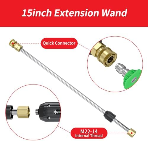 Pressure Washer Gun and Hose 3600 PSI, Quick Connect 3/8" - Image 6