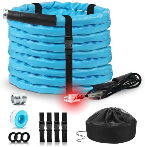 OEBLD Heated Water Hose for RV 100FT, 5/8-Inch ID, -45°F Freeze Protection by OEBLD