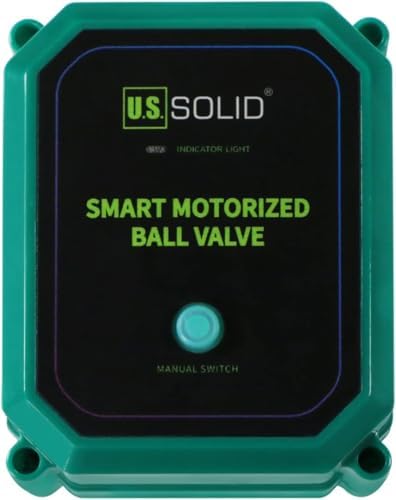U.S. Solid 1-1/2" Smart Motorized Ball Valve - NSF Certified 304SS Remote App Mobile-control Electrical Ball Valve with Manual Switch, Plug Connection - Image 3