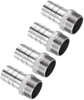 4pcs Stainless Steel Hose Barb Fittings 1-1/2"Barb to 1-1/2"NPT Male by Kozelo