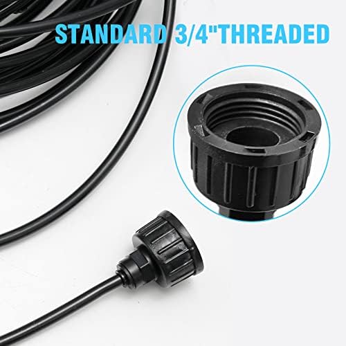 UOIENRT Misting Cooling System, 18M (59FT) Misting Line, Brass Mist Nozzles(26er) and 1 Pcs Brass Adapter Outdoor Mister for Garden Greenhouse Patio - Image 4