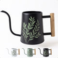 Metal Small Indoor Watering Can with Long Spout & Real Wood Handle, 35oz by HBDesignCo