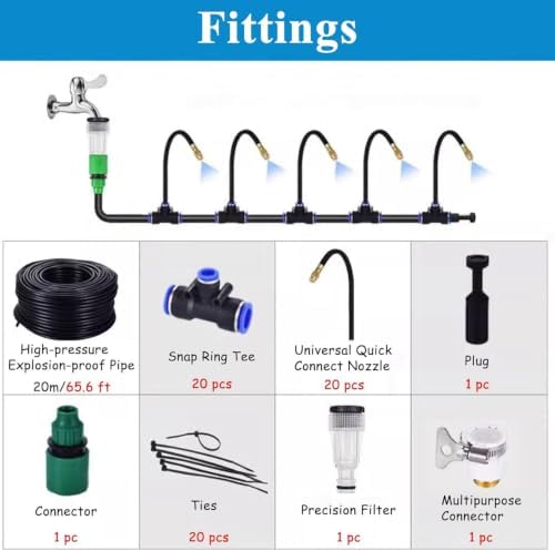 Drip Irrigation System Kit for Vegetable & Flower Gardens - 360° Rotating Brass Nozzle, Water Filters & Quick-Connect PE Hoses for Efficient Garden Watering - Image 2
