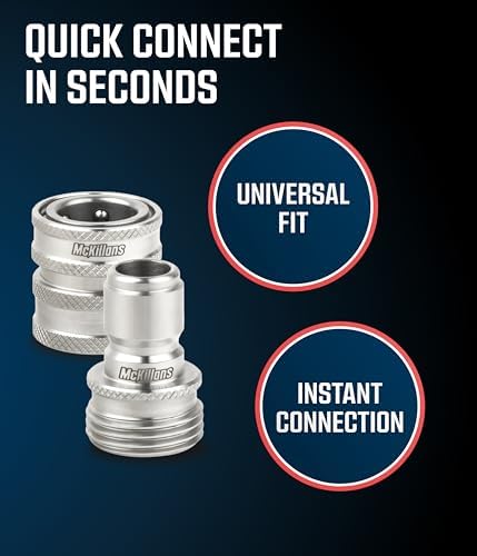 McKillans® Water Hose Quick Connect [UNIVERSAL FIT] 3 Pack - Stainless Steel Garden Hose Quick Connector - Durable Garden Hose Fittings - EASY INSTANT CONNECTION - Image 4