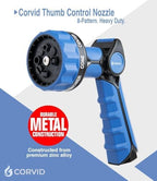 5-Pack Corvid Thumb Control Nozzle - 8-Pattern Heavy-Duty, Durable Spray for Watering, Cleaning, and More - Image 4