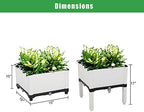 Ochine Raised Garden Bed Planter Box Kit Self-Watering Plastic Elevated Garden Beds Flowers Vegetables Herbs DIY Gardening Outdoor Indoor Planting Grow Box Container for Garden Patio Balcony Backyard - Image 6