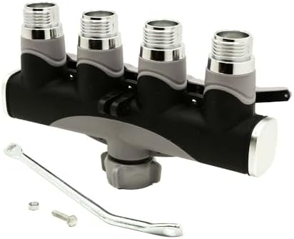 Thrifco 8429970 4-Way Garden Hose Manifold/Splitter with Shut-Off Valves – Zinc - Image 2