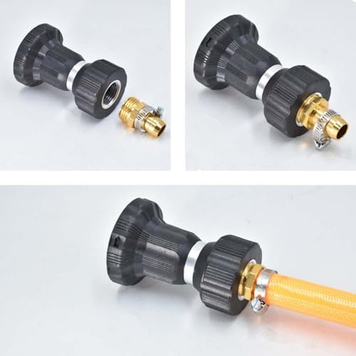 Quick Connect Hose Fittings,Garden Water Pipe Repair Kit, 5-Point Metal Joint Fittings, 2 Piece Set for Watering Hose - Image 6